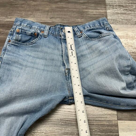 Levis 501 Light Wash Blue Mens 30x31 Straight Leg Button Fly Denim Jeans Red Tab - Picture 12 of 14